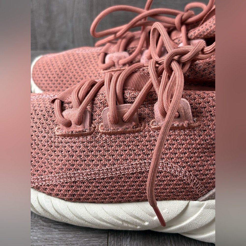 Adidas Women’s Tubular Doom Sock Running Shoe Size 6.5 Raw Pink Knit Material - Picture 13 of 16